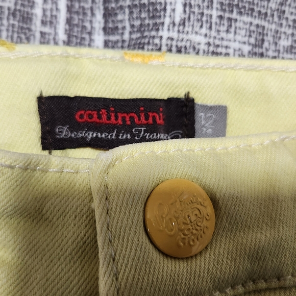 Catimini Yellow Jeans Straight Fit Denim - Picture 4 of 8